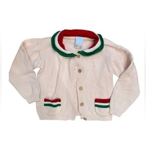 Bella Bliss Watermelon Knit Button Down Collared Sweater